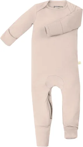 Miniatura 56 de GUNAMUNA Pijama unisex convertible ultrasuave para bebé, mameluco con cremallera para pañales, recién nacido a 24 meses