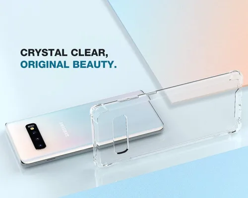 Miniatura 7 de KIOMY Funda transparente para Samsung Galaxy S10+ / S10 Plus, esquinas de bolsa de aire, a prueba de golpes, funda protectora para teléfono, diseño