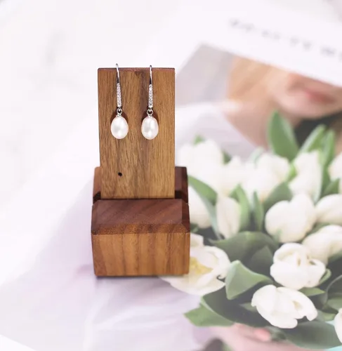 Miniatura 6 de 925 Sterling Silver Elegant Dangle Freshwater Pearl Earrings for Women - AKOCIDY