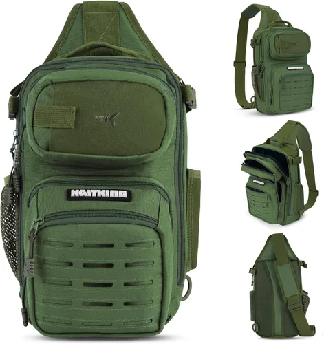 Miniatura 2 de KastKing BlowBak - Bolsa táctica para aparejos de pesca, mochila de pesca ligera, almacenamiento para equipo y equipo, regalo para hombres E: verde
