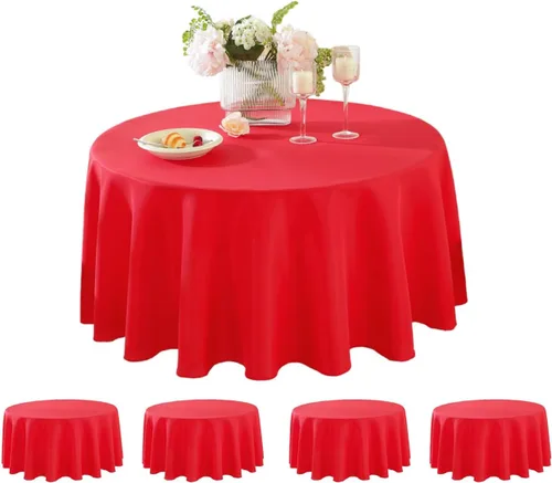 Miniatura 22 de Paquete de 5 Manteles Cuadrados 60 x 60 Pulgadas de Carbón, Mantel de Poliéster Lavable para Uso en Hogar, Fiesta, Boda o Restaurante.