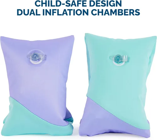 Miniatura 4 de SwimWays Soft Swimmies Flotadores para Niños Pequeños, Flotadores de Piscina Inflables para Aprender a Nadar y Flotadores de Brazo, Accesorios