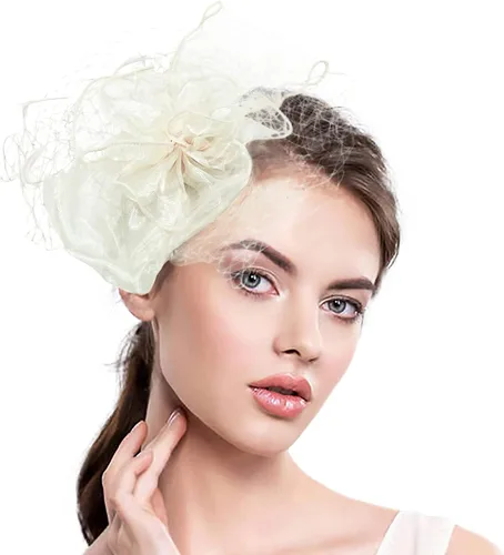 Tocado para mujeres y niñas, Kentucky Derby Flowers Hair Clip Diadema para fiesta de té, cóctel, boda