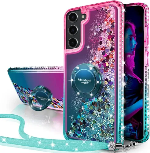 Miniatura 9 de Silverback Funda protectora delgada para Samsung Galaxy S22 Ultra para Samsung Galaxy S22 Ultra 5G, con purpurina holográfica líquida en movimiento
