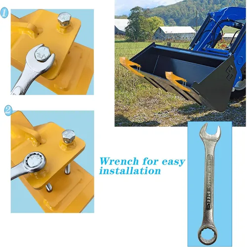 Miniatura 4 de 2 protectores de cubo de tractor amarillo, protector de borde, tuercas y pernos de doble bloqueo, protector antideslizante para accesorios de cubo