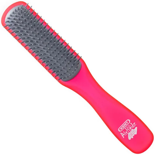 Miniatura 9 de Kent AHGLO02 Airhedz Glo Blue - Cepillo desenredante estrecho medio redondo para desenredar – 9 filas, iónico, antiestático, no rayado, cerdas