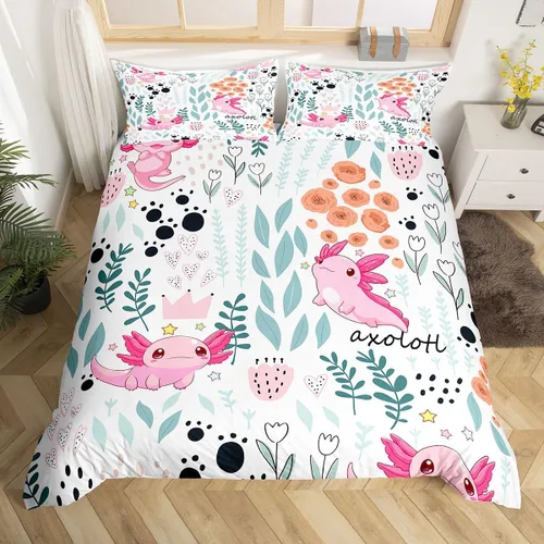 Miniatura 15 de Erosebridal Juego de ropa de cama individual de animales de la selva para niñas y niños, funda de edredón de elefante oso, tigre, león, safari