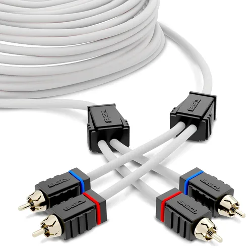 Miniatura 6 de DS18 MOFCR-1F2M 1 Hembra 2 Macho Altavoz de Audio para Coche Marino Estaño OFC RCA Y Splitter Adaptador Cable Conector