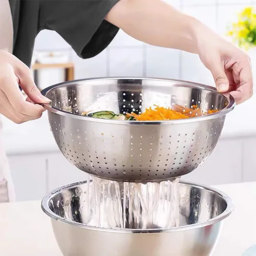 Miniatura 2 de DOITOOL Colador 3 en 1 de cocina multifuncional ralladores de verduras cortador y rallador con cesta de drenaje de acero inoxidable y lavabo