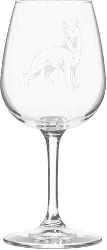 Miniatura 227 de Copa de vino de 12.75 onzas con diseño de perro grabado