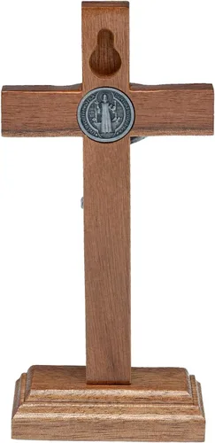Miniatura 3 de Intercession Crucifijo de cruz de madera para pared y mesa (5 pulgadas - ónix)