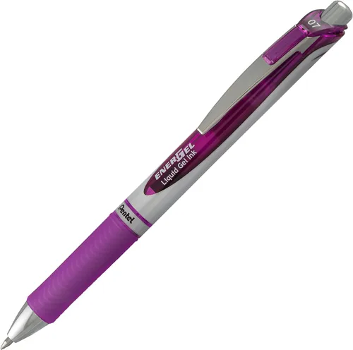 Miniatura 4 de Pentel EnerGel XM BL77 - Bolígrafo retráctil de tinta de gel líquido, 0.028 in, 54% reciclado, color morado, caja de 12 unidades Púrpura