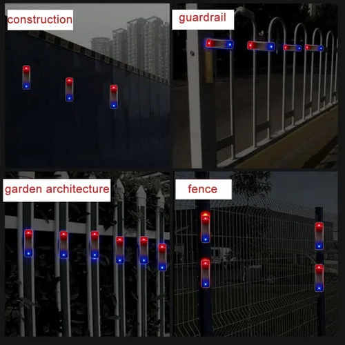 Miniatura 5 de Aolyty Luces de advertencia solares, luz LED intermitente IP65 impermeable luces de seguridad solar para conducción nocturna Barricada seguridad
