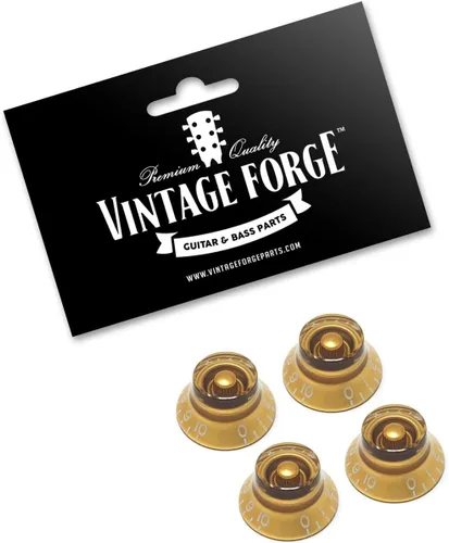 Miniatura 2 de Pomos de campana dorados compatibles con guitarra eléctrica Gibson Les Paul (juego de 4) se adapta a 24 macetas de eje dividido de Estados Unidos