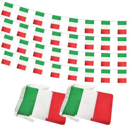 Miniatura 15 de Bandera de Cuerda Argentina de 100 Pies, 76 Piezas Bandera Estandarte Argentina, Pequeñas Mini Banderas del Mundo para Eventos Deportivos