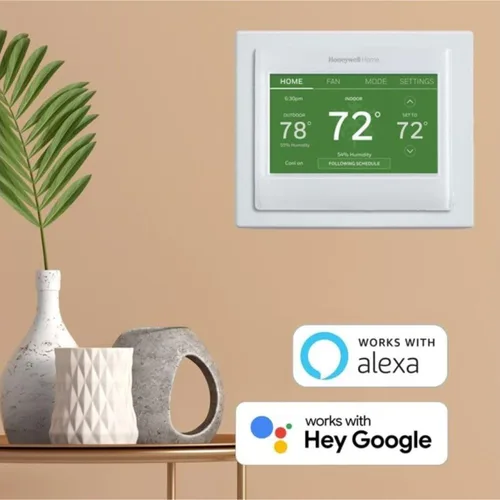 Miniatura 3 de Honeywell Home RTH9600WF Termostato de color inteligente Energy Star Wi-Fi Pantalla táctil programable Alex Ready + THP2400A1027 Conjunto de placa