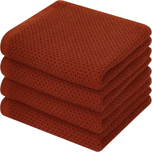 Miniatura 9 de Kitinjoy - Paños de cocina de 100 % algodón, tela de tejido gofrado, paño de limpieza ultrasuave, absorbente y de secado rápido. Gris Oscuro