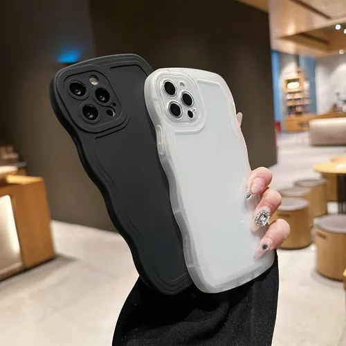 Miniatura 2 de SKYLMW Compatible con iPhone 6s Plus/6 Plus Case de 5.5", Linda Kawaii Marco Ondulado Rizado Forma de Marco Funda de Silicona Suave Resistente a