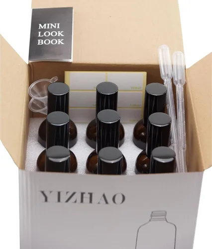 Miniatura 6 de YIZHAO Botellas de vidrio transparente de 4 onzas, con pequeño aerosol de niebla fina, tapa de metal, recargable para aceite esencial, viajes