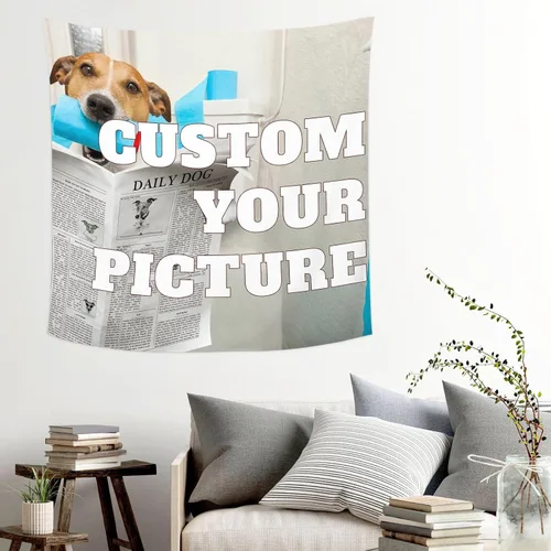 Miniatura 8 de AIUSAAMZ Tapiz personalizado para cargar imágenes personalizables, telón de fondo personalizado, crea tu propio tapiz para colgar en la pared