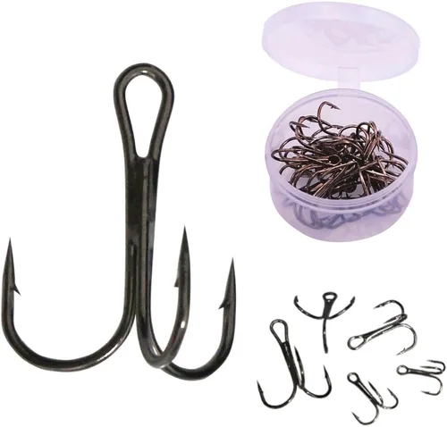 Miniatura 5 de 20 unids/caja de pesca de anzuelos agudos de acero de alto carbono ganchos de pesca clásico redondo gancho de curva 2 # 4 # 6 # 8 # 10 # Rojo