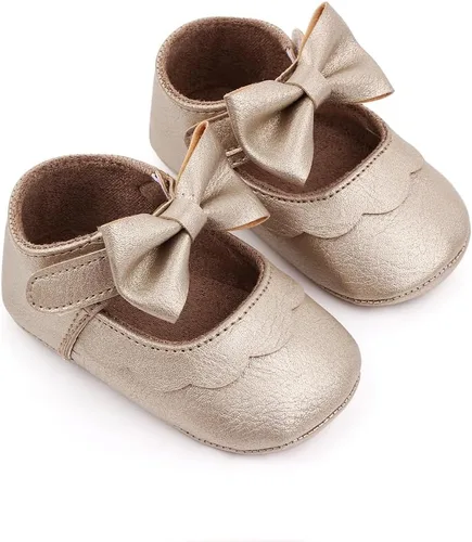 Zapatos Mary Jane para bebés y niñas, suela de goma antideslizante, zapatillas de ballet para vestido de princesa, zapatos de boda, zapatos de cuna