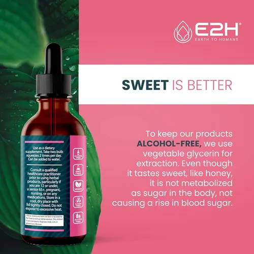 Miniatura 7 de E2H All Natural Women's Wellness, equilibrio hormonal y alivio del síndrome premenstrual con cohosh negro, Dong Quai y raíz de regaliz para aliviar