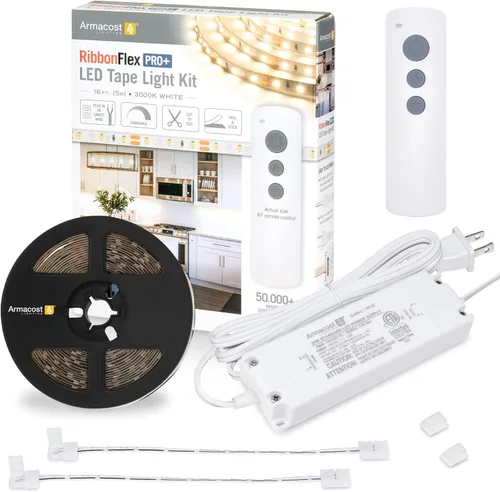 Miniatura 15 de Armacost Lighting Kit de luz en cinta LED regulable para AC del hogar, blanco cálido suave (1.5M) 424502 2700K blanco cálido 5 m
