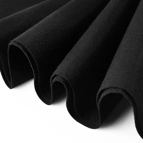 Miniatura 3 de BENECREAT Rollo de fieltro negro de 10 pies y 15.75 pulgadas de ancho, hojas de tela no tejida (0.035 in de grosor), gran fieltro para manualidades