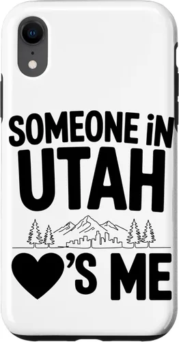 Someone in Utah Loves Me Long Distance Family Case for iPhone XR