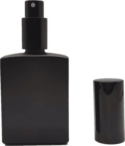 Miniatura 3 de Botella de spray de vidrio cuadrada de 8 piezas, pequeño recipiente recargable con niebla fina srpayer, botella de perfume