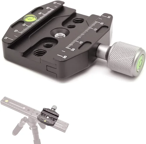 Miniatura 9 de fotoconic Adaptador de abrazadera de placa de arrendamiento rápido de tornillo de 4.724 in de 1/4 de pulgada con tornillos de 1/4-3/8 pulgadas