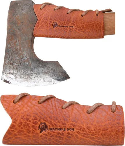 Miniatura 17 de Protector de cuello de hacha de cuero, cubiertas para mango de hacha para púas de jardinería o protector de hachas de campamento