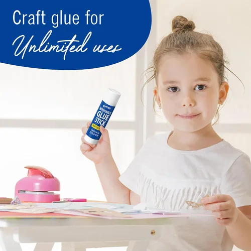 Miniatura 7 de Barras de pegamento a granel para aulas, barras de pegamento blanco para niños, 12 unidades, 0.32 onzas, lavables para todo propósito, para niños