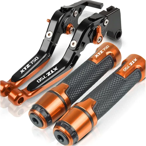Miniatura 22 de Accesorios CNC para motocicleta, ajustable, plegable, extensible, con logotipo, palancas de embrague de freno, manillar, extremos para Yamaha XTZ750
