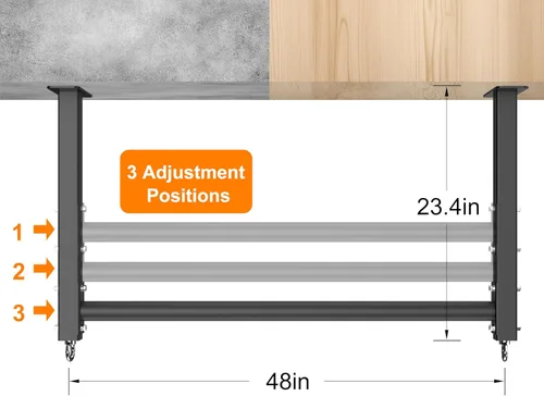 Miniatura 2 de Ceiling Mounted Pull Up Bar, Heavy Duty 700 LBS Multi Grip Pull Up Bars, 16"/24" Rafter Chin Up Bar, Ceiling Joist for Garage/Gym/Basement with