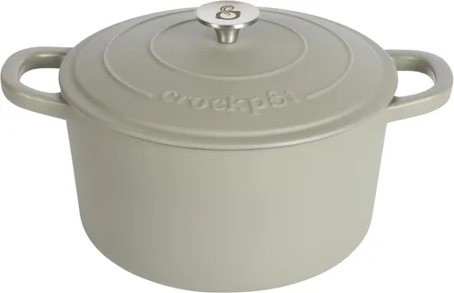 Miniatura 24 de Crock-Pot Artisan - Cacerola redonda esmaltada de hierro fundido estilo horno holandés, 3 cuartos de galón, verde pistacho