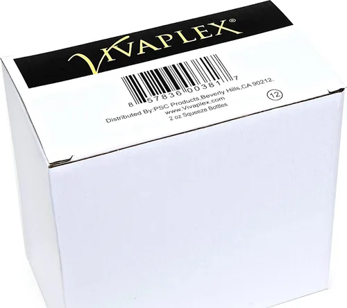 Miniatura 2 de Vivaplex - Botellas de plástico transparente de 2 onzas con tapas abatibles negras, paquete de 12