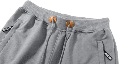Miniatura 4 de CRYSULLY Pantalones cortos de algodón para hombre con bolsillos con cremallera