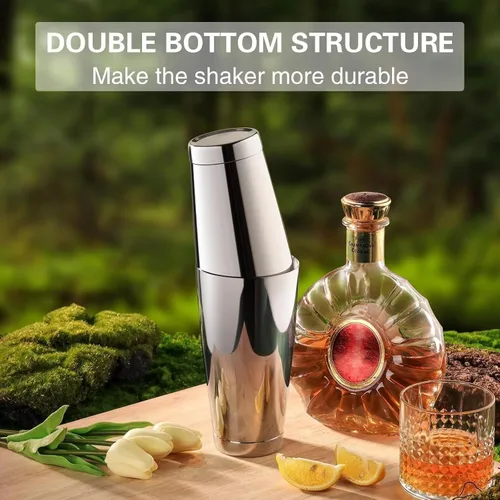 Miniatura 7 de Homestia Juego de cocteleras profesionales Boston de 18 oz y 28 oz, juego de coctelera ponderada, para camareros, coctelera profesional de bar