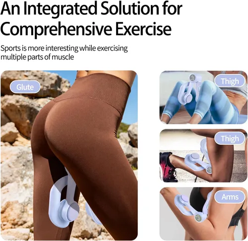 Miniatura 3 de Ejercitador interior del muslo para mujeres, dispositivos de ejercicio del suelo pélvico con contador de pantalla, entrenador de cadera ajustable