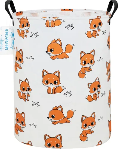 Cesta de lona plegable para lavandería, cesta organizadora para almacenamiento de juguetes, cestas de regalo, ropa de dormitorio, ropa de niños, Fox