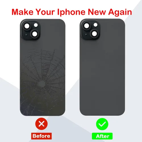 Miniatura 5 de Reemplazo de cristal trasero OEM compatible con iPhone 15 de 6.1 pulgadas con marco de cámara y lente de cámara + kit de herramientas de reparación