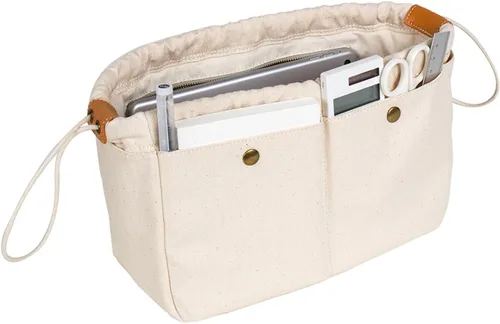 Divisor de bolsa de lona de algodón Organizador Insertar bolso grande Bolso extra grande (L)