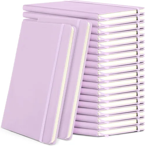 Miniatura 12 de Honoson 20 Pack Lined Journal Notebooks A5 Hardcover Executive Notebook 5.5" x 8.3" PU Leather Wide Ruled Journals Bulk with Elastic Band for Home