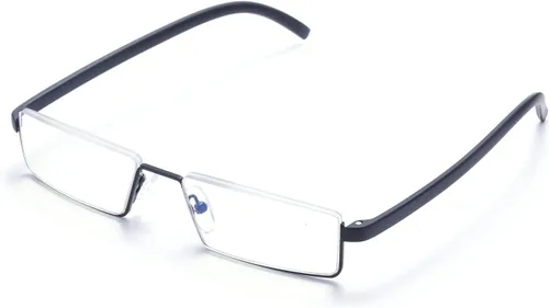 Miniatura 3 de Paquete de 4 lentes de lectura para hombres, con bloqueo de luz azul y estuche (Negro, Marrón, Azul, Gris, 1.5, multiplicador_x)