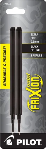 Pilot FriXion, recarga para bolígrafo con tinta de gel, paquete de 3, Negro