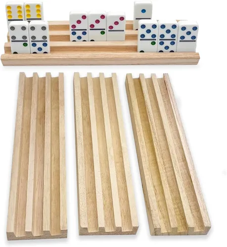 Miniatura 10 de Playbees Juego de Dominó Jumbo Doble Seis – 28 Fichas Clásicas Blancas en Estuche de Cuero Sintético – Divertido Juguete Educativo para Niños