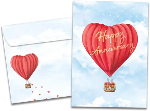 Tree-Free Greetings - Tarjeta de felicitación de aniversario - Diseños artísticos - 1 tarjeta + sobre a juego - Fabricada en Estados Unidos - 100%