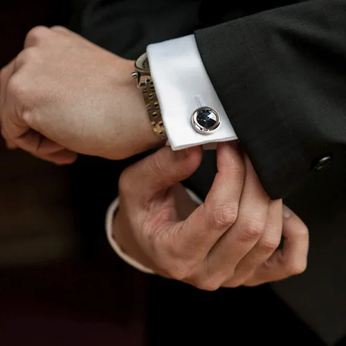 Miniatura 7 de Gemelos para hombre, estilo elegante, con caja de regalo